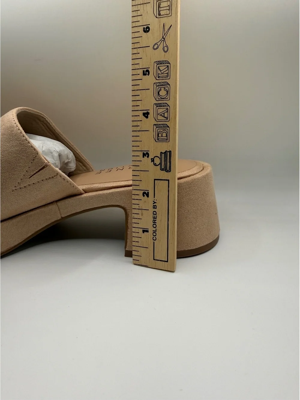 Journee Collection Women’s 8.5 Bessa Slip on Playform Sandal in Nude
